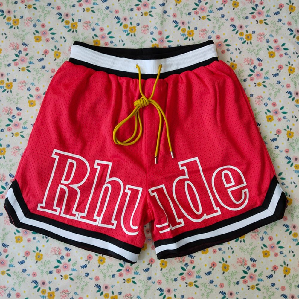 Rhude Court Shorts Red